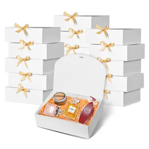 Elegant Gift Boxes Set, 10pcs with Lids & Ribbons, Premium Gift Box, Perfect for Weddings, Birthdays, Parties, Christmas, Graduation Gifts, Elegant Packaging