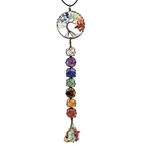 Tree of Life - 7 Chakra Stone Hanging Wall Ornament Decoration Strength