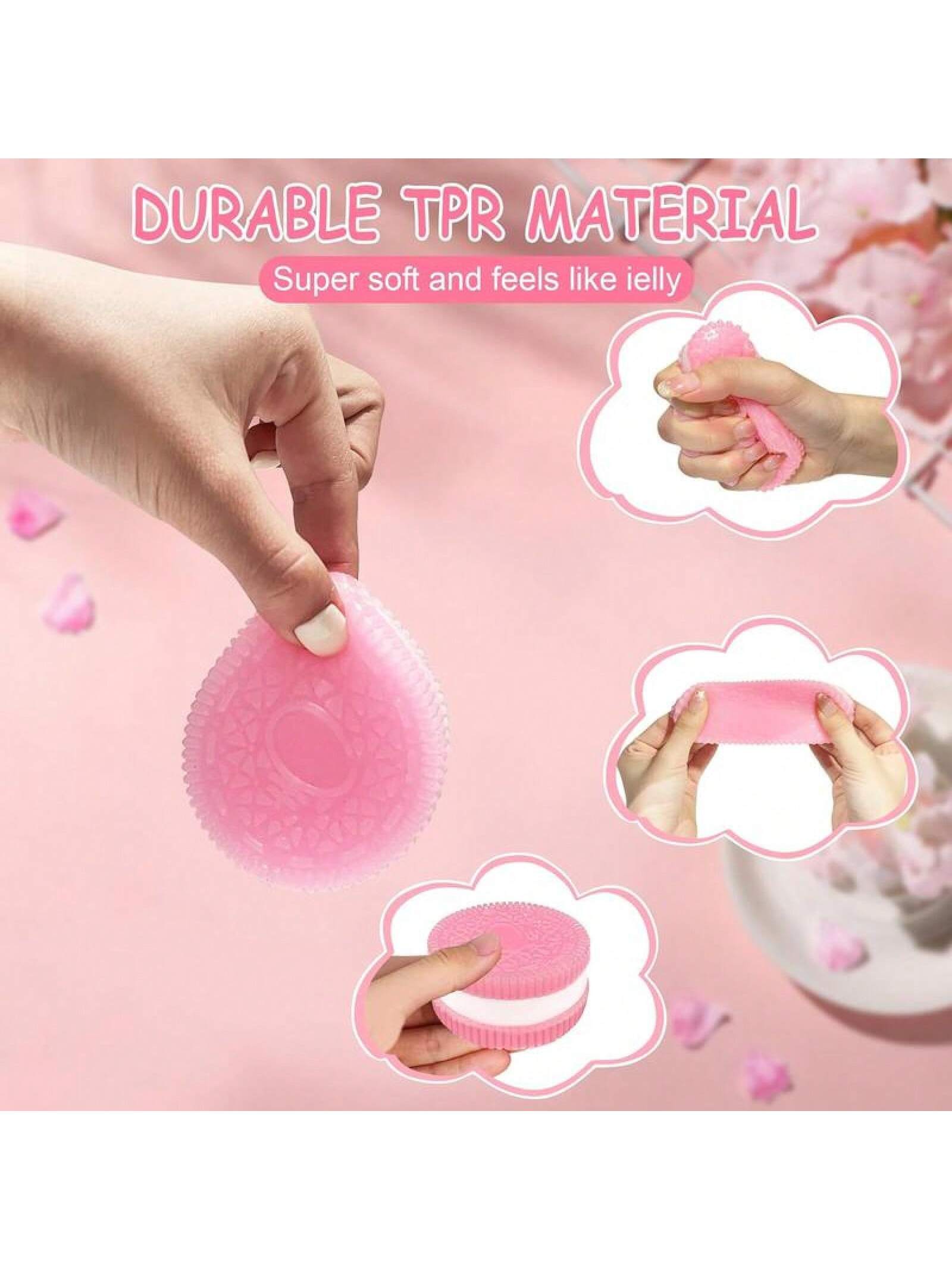 Cute and soft cookie shaped finger toys, silicone slow rebound toys, perfect for relieving stress and anxiety. Cute and soft cookie shaped finger toys, silicone slow rebound toys, perfect for relieving stress and anxiety.