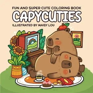 Capycuties: An Adorable Coloring Book for Kids and Adults, Simple, Cute Capybaras Stress Relief and Relaxation
