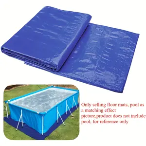 SummerVibes Premium 12ft x 12ft PE Pool Liner Protector Heavy Duty Above Ground Pool Ground Cover Puncture Proof Anti-Scratch Pool Pad