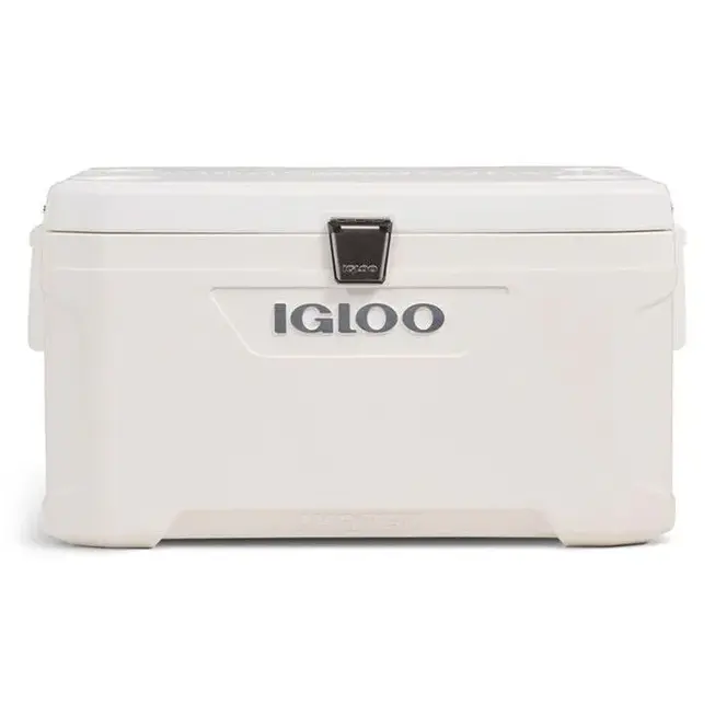 Marine Elite 54 Quart Cooler White Heavy Duty Ice Chest for Fishing Boating Camping Beach BBQ Travel Outdoor Insulated Cooler Long Ice Retention