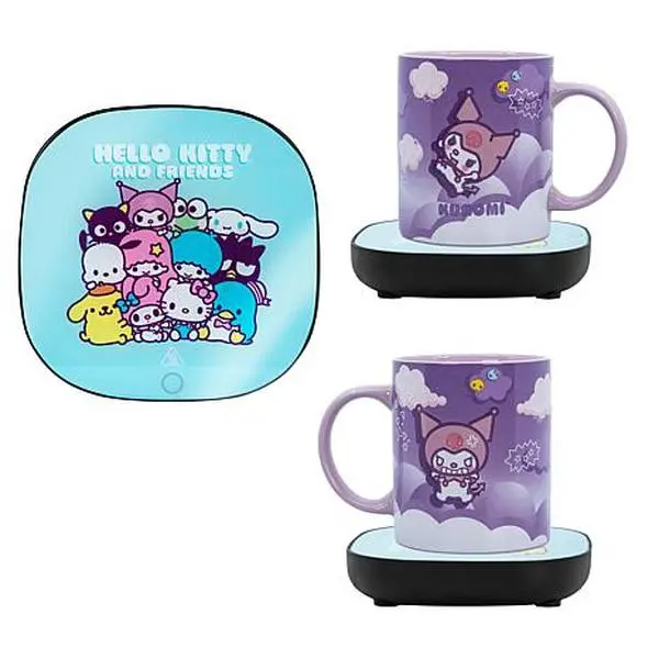 Uncanny Brands Kuromi Coffee Mug with Electric Mug Warmer