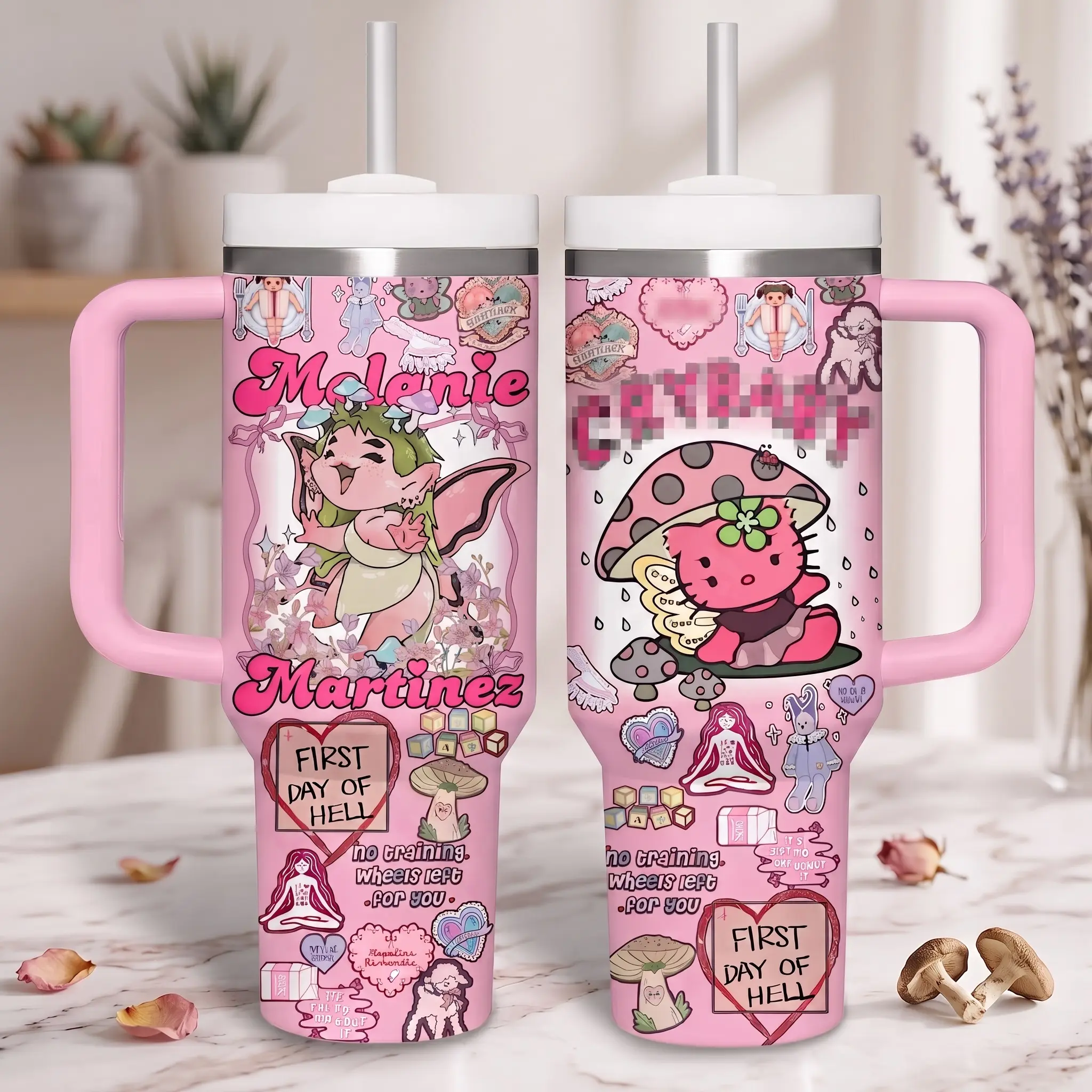 Creepy Cute Pink Aesthetic 40/30/20oz Travel Mug