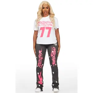 Tayonna White/Dark Grey T-Shirt Trackset