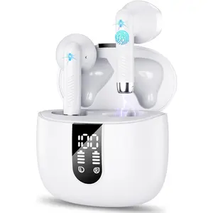 Wireless Earbud Bluetooth 5.3 Headphones with Clear Sound, 40H Playtime, Sport Earbud Touch Control with LED Digital Display, IP7 Waterproof Bluetooth Earphones Built-in Mic for Android iOS Workout