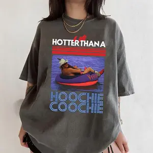 Funny Summer Tee, Vintage Hotter Than A Hoochie Coochi Shirt, Meme, Summer Vacation T-shirt, Unisex America Tee