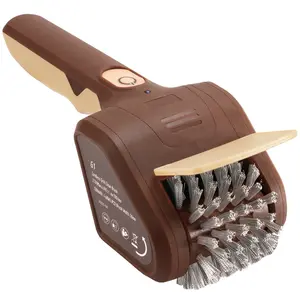 LRLY Cordless Rechargeable Electric BBQ Grill Brush, Premium Stainless Steel Bristles, Barbecue Utensils, Removes Rust & Grill Grease, 2 Replacement Cleaning Brushes, Deep Cleaning Barbecue Accessory for All Grill Types & Grates