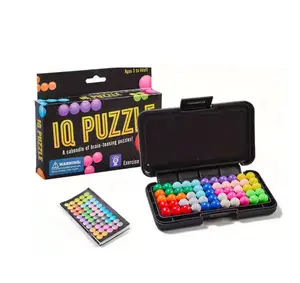 IQ Puzzler, a Travel Game for Kids and Adults, a Cognitive Skill-Building Brain Game - Brain Teaser for Ages 6 & Up, 200 Challenges in Travel-Friendly Case.