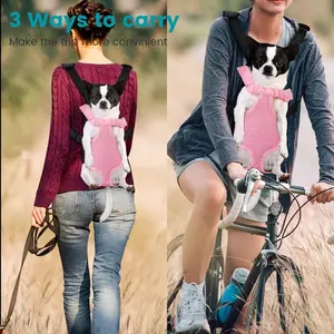 Pet Carrier Backpack - Adjustable Pet Front Cat Dog Carrier Backpack,Legs Out,Easy-Fit for Traveling Hiking Camping for Small Medium Dogs Cats