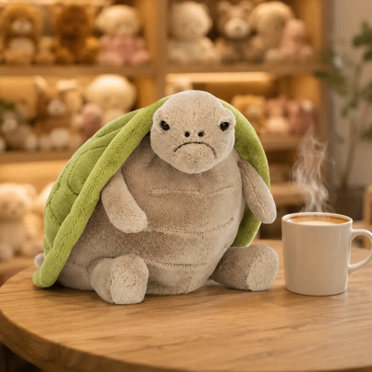 Jellycat Grumpy Turtle  28cm Plushie – Soft Stuffed Animal, Emotional Support & Comfort Toy, Cute Anxiety Relief Companion, Cozy Gift for Home