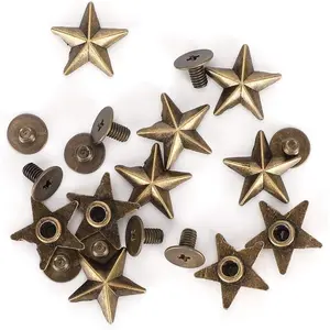 50 Set 14mm Chicago Screws Rivet Studs Ideal for DIY Decoration of Clothes Shoes Purses and Handmade Craft Projects