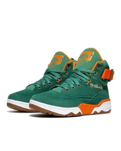 Patrick Ewing 33 HI ST. PATRICKS DAY Men's Pine Green Orange White Sneakers 1BM02601-322 Ankle Shoes New in Original Packaging
