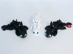 Flexi Fury Dragon Figurines | Articulating Miniatures | Home Decor | Desk Ornaments | Decorative Movable Tail