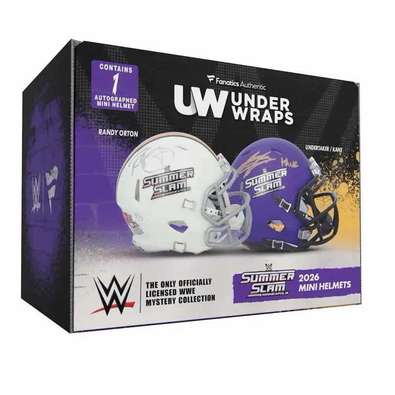 WWE Fanatics Authentic Autographed Mini Helmet - Memorabilia FULL CASE DOME for Collectors and Fans Seeking Authentic Memorabilia