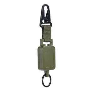 Steel Wire Retractable Badge Reel, Multi-Purpose Tactical Hook for Outdoor Activities, Ideal Fishing & Climbing Accessory, Retractable Badge Holders