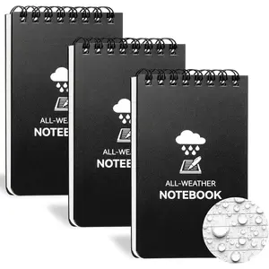 3 Pack  Notebook, 3 x 5 Pocket Notepad,  Weather Small Pocket Notebook Paper, Mini Spiral Notepad  Notepad 100 Lined Pages for Outdoor Office