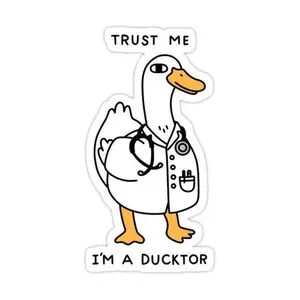 Cute Duck Floating Bath Time Sticker – Vinyl Waterproof