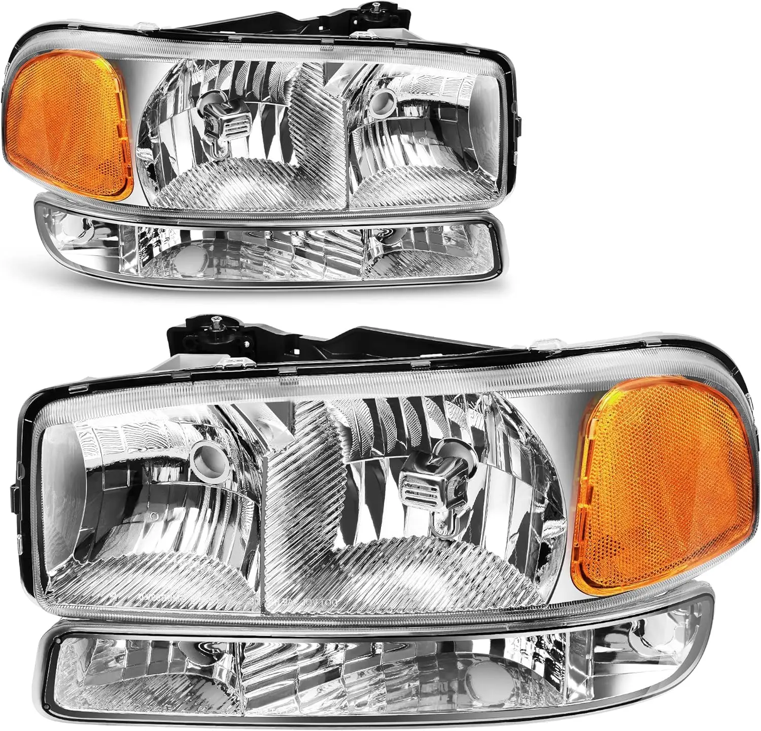 YITAMOTOR Headlights Assembly Compatible with 1999-2006 GMC Sierra 1500 2500 Headlamp