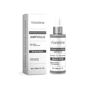 Viareline The Exfoliating Black Rice Essence, Moisturizes And Hydrates The Facial Skin, Making It Hydrated, Bright, Smooth And Delicate