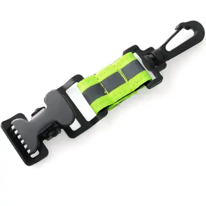 1Pcs Heavy Duty Firefighter Glove Strap with Trim, Ultimate Turnout Gear Safety Strap, Green Reflective Firefighting Glove Strap for Gear Bags