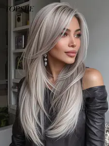 Topshe 13x6 HD Lace Front Wig, Frontal Wigs, Shoulder-Length Straight Hair, Comfortable & Breathable, Natural Look, Perfect for Parties