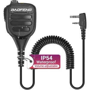 Microphone Handheld Heavy Speaker For BF-800 Radio,UV-5R,BF-F8HP PRO,AR-5RM,UV-21R,UV-32 Kenwood Retevis Walkie Talkies. IP54 Waterproof, Volume Adjustable