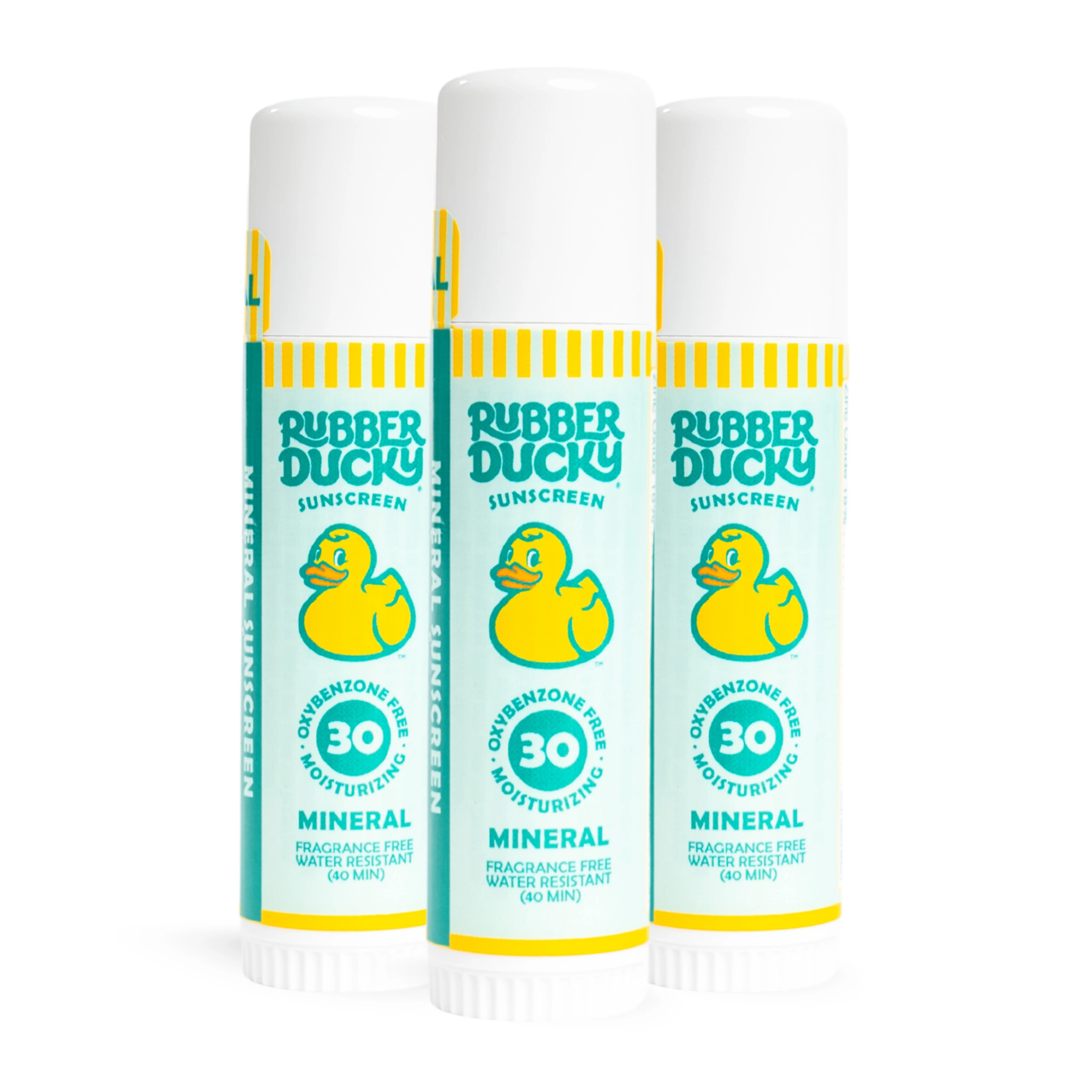 Rubber Ducky SPF 30 Mineral Face Stick, Zinc Oxide Sunscreen Stick for Face, Reef Friendly, Water Resistant 40 Min, Sensitive Skin & Kids, Travel Size 0.6 oz