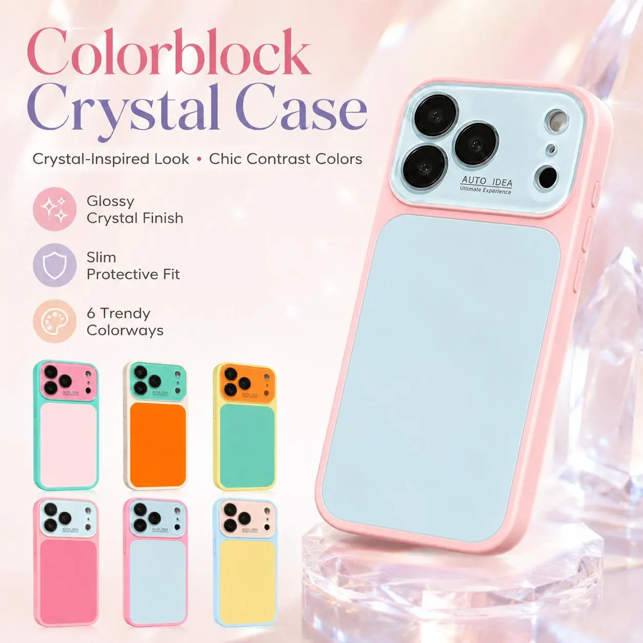 [summervibedopaine] Contrast Color Suitable for iPhone 17 16 15 14 13 Pro Max Phone Case Contra 17 Pro Max Case  No paint peeling off, anti-fall and wear-resistant # SummerWins # DealsForYouDays, Smartphone, Handheld