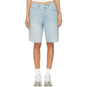 Free People x We The Free Montana Undone Hem Short in Cowgirl Blues