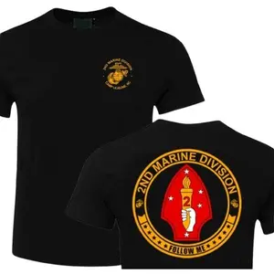 Usmc 2Nd Marine Division Camp Lejeune Military T-Shirt - Patriotic Apparel For Marines And Veterans Cotton Fit