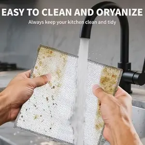 10pcs Miracle Cleaning Cloth - Ultra-Durable Mesh Ultrafine Fiber Set - Easy for Dry and Wet Cleaning - Very Suitable for Tableware, Metal Surfaces, etc.! No Scratches Kitchen Genius - High-definition Magnification