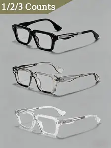 CATERSIDE 1/2/3 Counts Luxury-sleek rectangular frame fashionable glasses with minimalist metal frame design are suitable for yacht parties, art exhibitions, opening ceremonies, weekend markets and city tours.