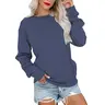 MISFAY Women's Clothing Round Neck Fleece Sweatshirt - Long Sleeve Tops Women, Oversized Stretchy Soft Pullover, Lightweight Loose Fit, Kangaroo Pocket, Solid Casual Hoodies & Sweatshirts,sohochic