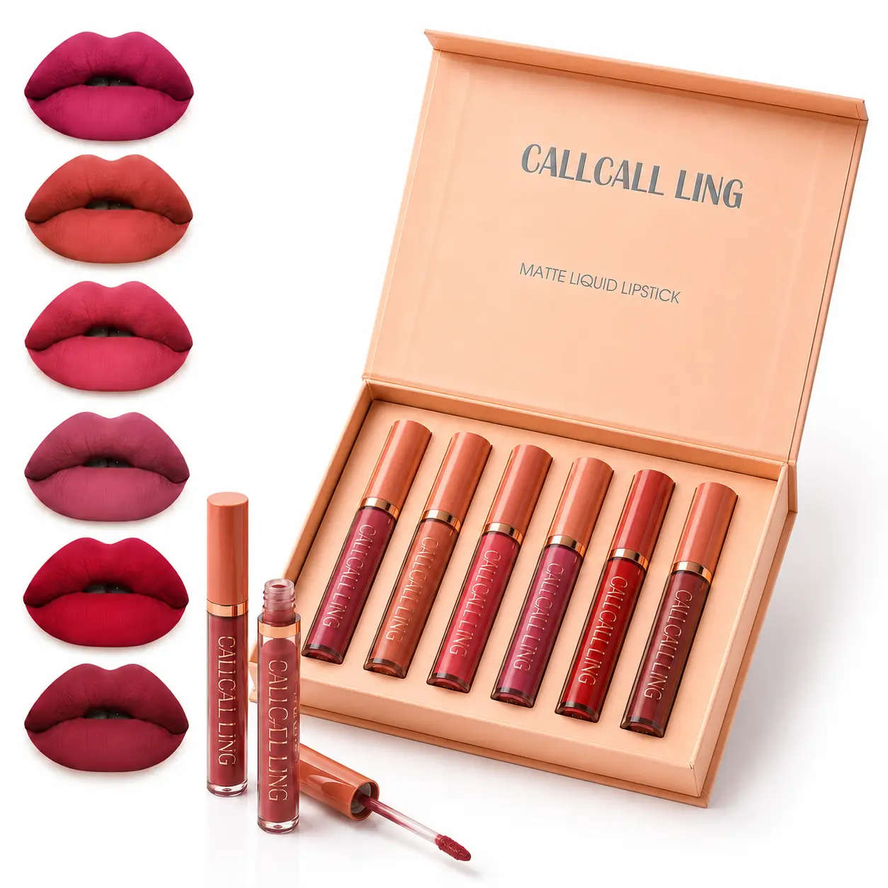 Long-Wearing Velvet Matte Liquid Lipstick Set, High Pigment & Smooth Application, Lip Makeup for Daily Wear, Waterproof,Parties and Dates, Gift Set for Women, Ideal Valentine’s Day & Christmas Gifts for Girls,Birthday Gift Set