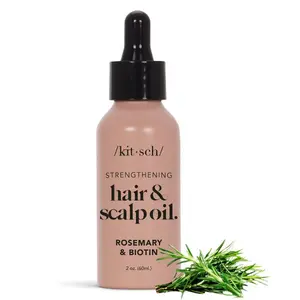 Kitsch Rosemary Oil for Hair Growth and Healthy Scalp, Pre Wash Scalp & Hair Oil Infused with Biotin, Strengthening, Nourishing & Volumizing, Hair Growth Oil - 60 mL