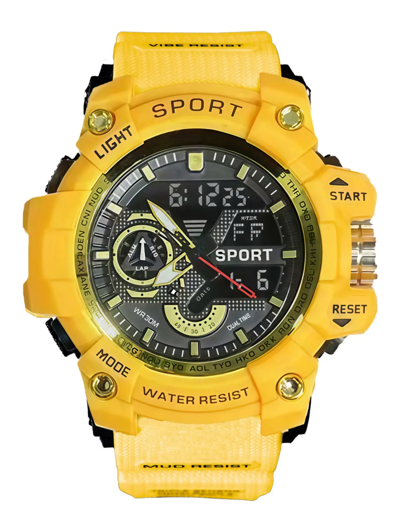 Multi-Functional Waterproof Digital Watch, LED Backlight, Large Dial, Dual Calendar, Alarm Clock, Stopwatch, Unisex Sports Watch, Analog Wristwatch