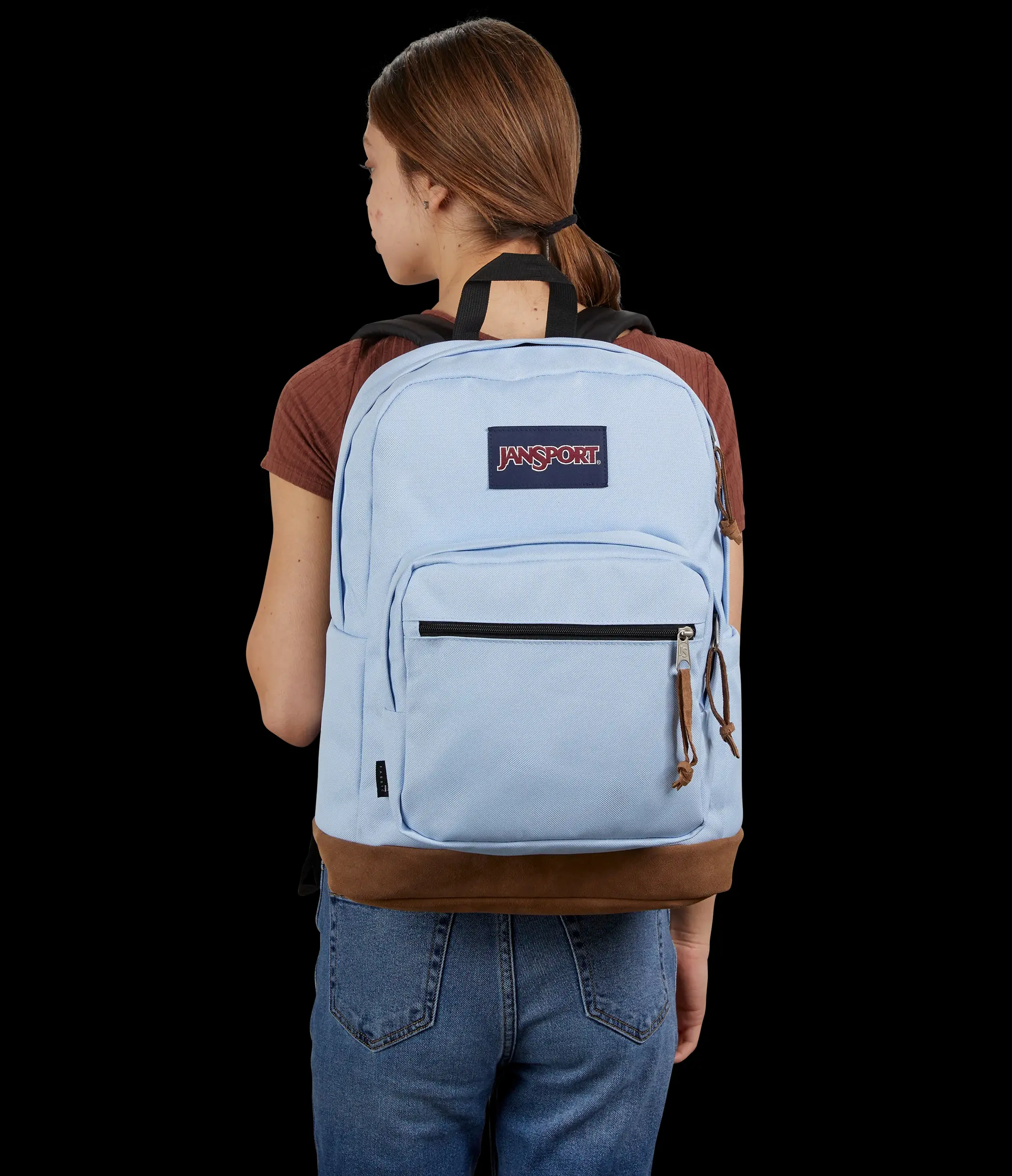 Jansport Big Student Backpack - Vintage Unisex School Backpack with Classic Suede Bottom, Letter Patch, Adjustable Straps, Faded Fabric, Large Capacity, 15-in Laptop Compartment, Side Water Bottle Pocket, Backpacks For School, School Commute