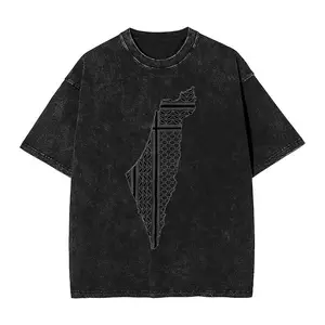 valentine shirts Palestines Symbol of Resistance T-Shirt Beach Palestinians Map T Shirts 2024 Cotton Tee Shirt For Male Short Sleeve Top Tees Menswear Vintage