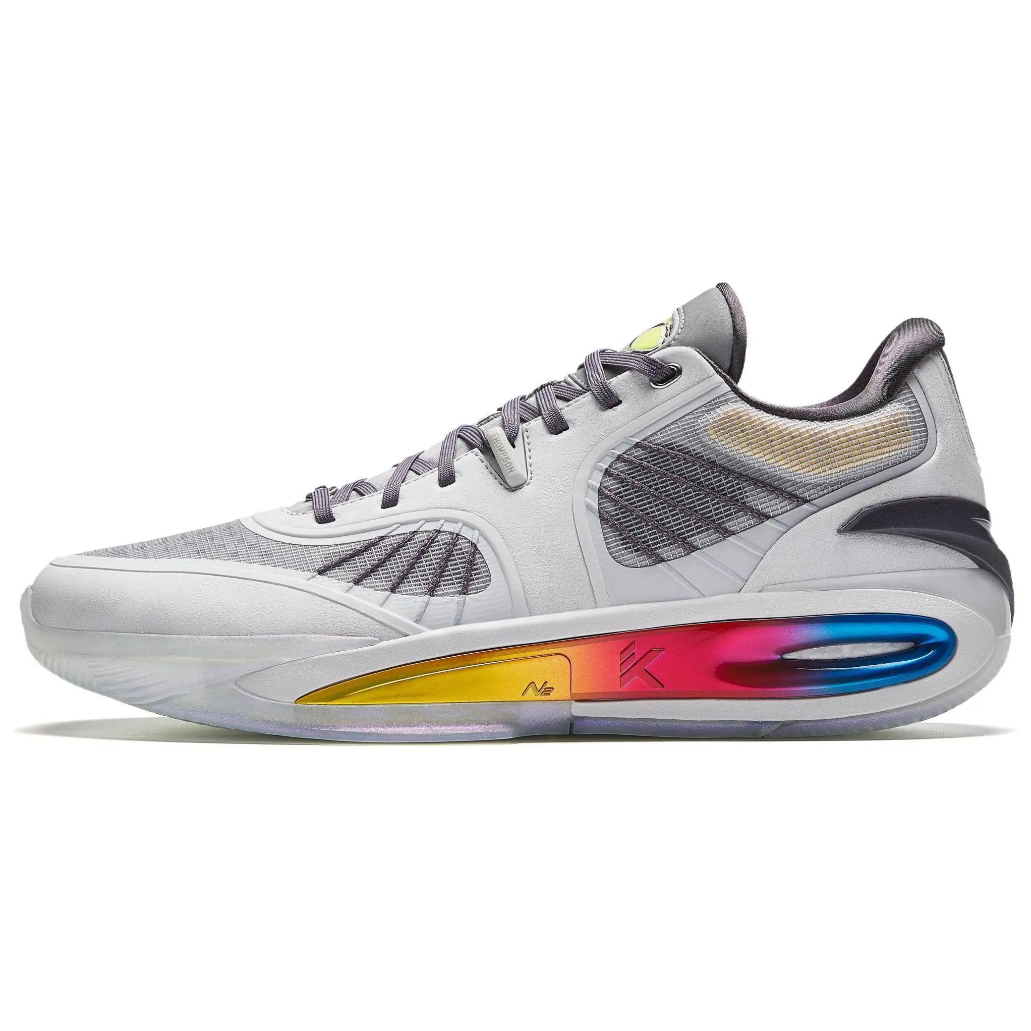 ANTA Klay Thompson KT10 Crossing Time Cushioned Mid Top Basketball Shoes Men's Grey 112441101-10