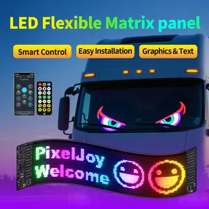 DAYBETTER LED Flexible Matrix Panel - Programmable with Bluetooth APP Control, Huge Bright Text/Animations for Car, Store, Christmas Advertising, Customizable & Easy Installation