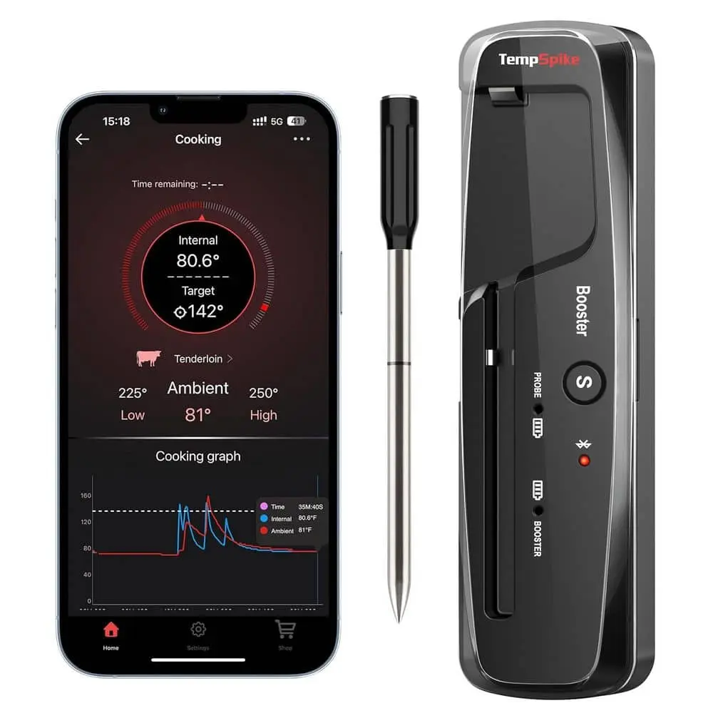 Thermopro Tempspike Lite 500ft Wireless Bluetooth Meat Thermometer For Cooking And Grilling