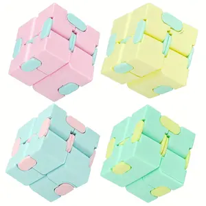 10pcs Random Color Infinity Cube Soothing Toy - Relaxing Puzzle Flip Cube, Mini Square Handheld Desktop Toy, Perfect for Halloween, Christmas and Thanksgiving Gifts - Assorted Colors
