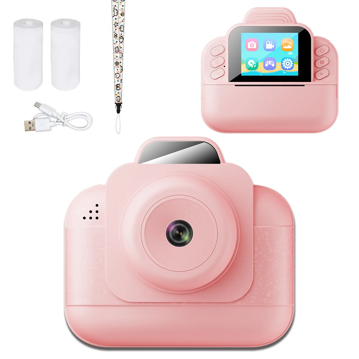 Instant Camera Printer 2 In 1 Digital Camera And Inkless Photo Printer Portable Pocket Instant Photo Camera For Travel Scrapbook Teens
