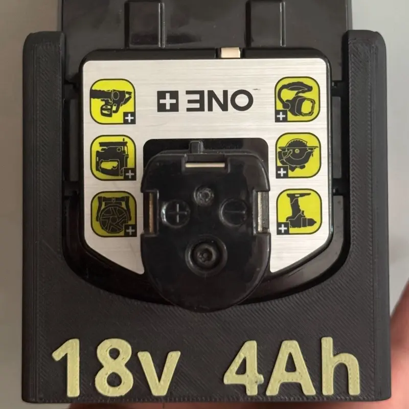 Ryobi 18V Wall-Mount Battery Holder, Home Decor Ornaments for Organizing Power Tool Batteries