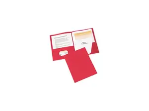 Avery 47979 Paper Two-Pocket Report Cover, Tang Clip, Letter, 1/2" Capacity, Red, 25/Box