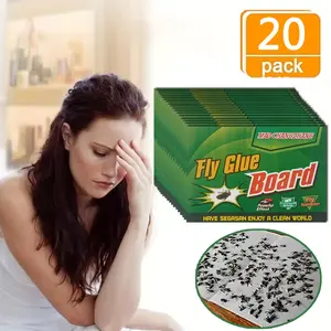 Strong Adhesive Fly Trap Paper, Powerful Fly Board Catcher, Mosquito Killer, Fruit Flies Repellent, Small Insect Deterrent