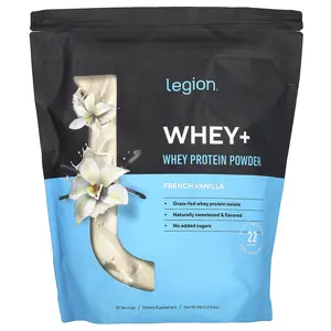 Legion Athletics Whey+, Whey Protein Powder, French Vanilla, 1.8 lbs (816 g)