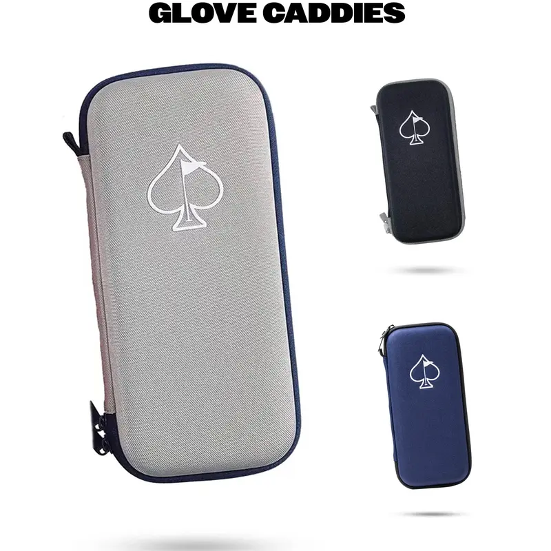Pins and Aces Accessory Caddy - Black Durable Glove Holder, Golf Accessory Holder, Lightweight Organizer Holds Tees Markers Tools, Fits Any Bag or Cart, Ventilated, Ideal Gift for Players