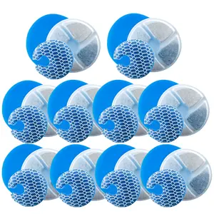 Filter set 10/20 pack for 2L cat water fountain, pet water fountain carbon filter set10/20 pack, 3 Layers Filteration System